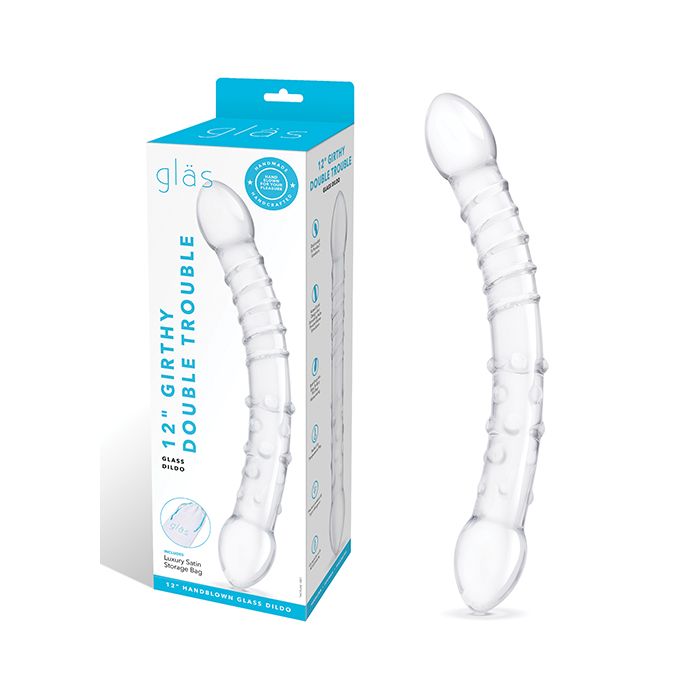 12" Glass Double Headed Dildo Glas