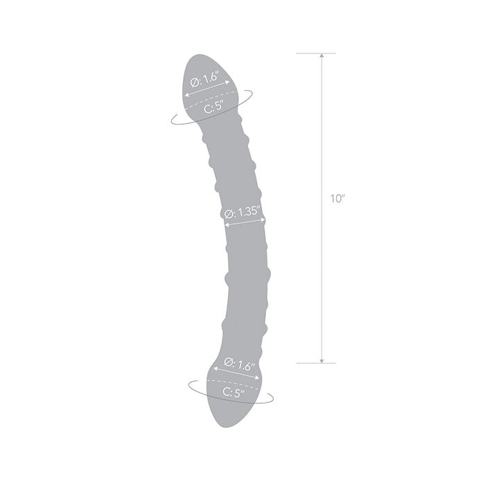 12" Glass Double Headed Dildo Glas
