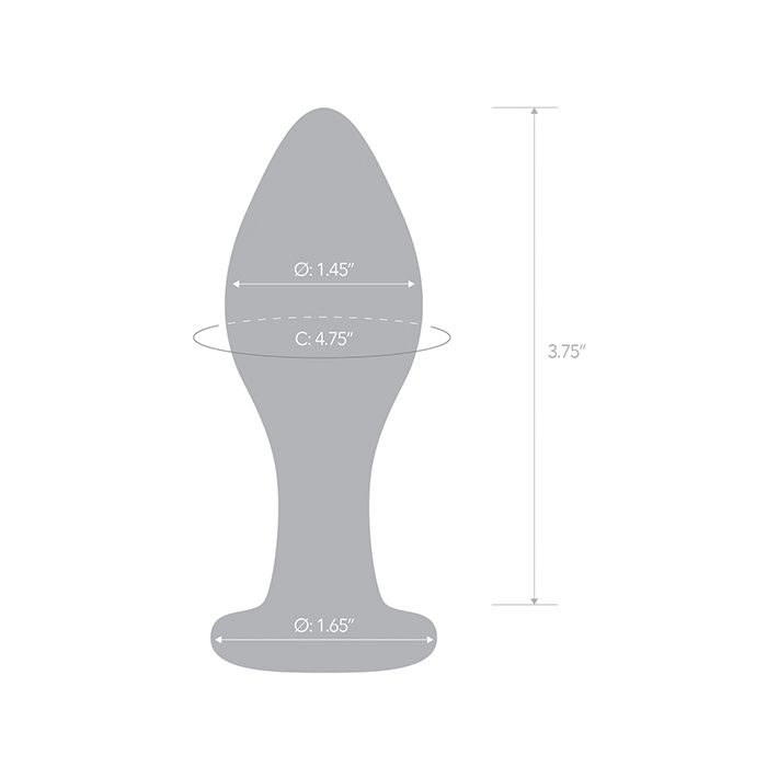 4" Classic Glass Butt Plug Glas
