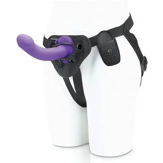6" Rechargeable Curved Dildo With Adjustable Strapon & Remote Infantar