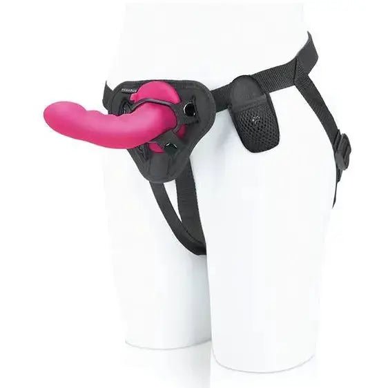 6" Rechargeable vibrating strap on with Remote Pegasus