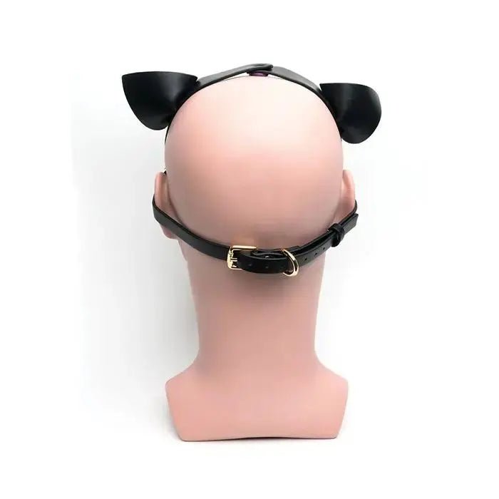 665 Bondage Pup Hood - Red & Purple 665