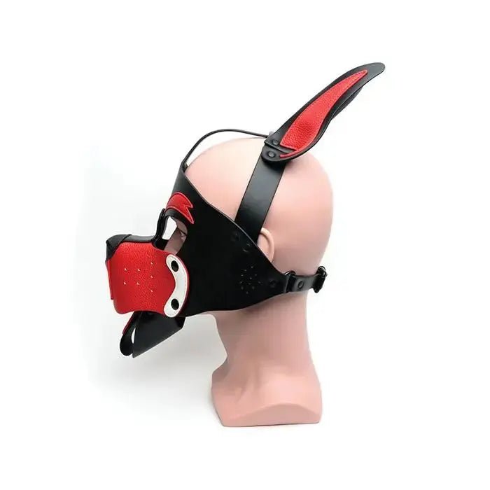 665 Playful Pup Hood - Black / Red/ White 665