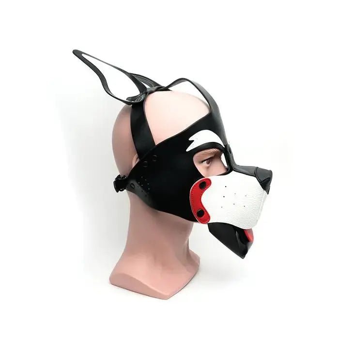 665 Playful Pup Hood - Black / Red/ White 665