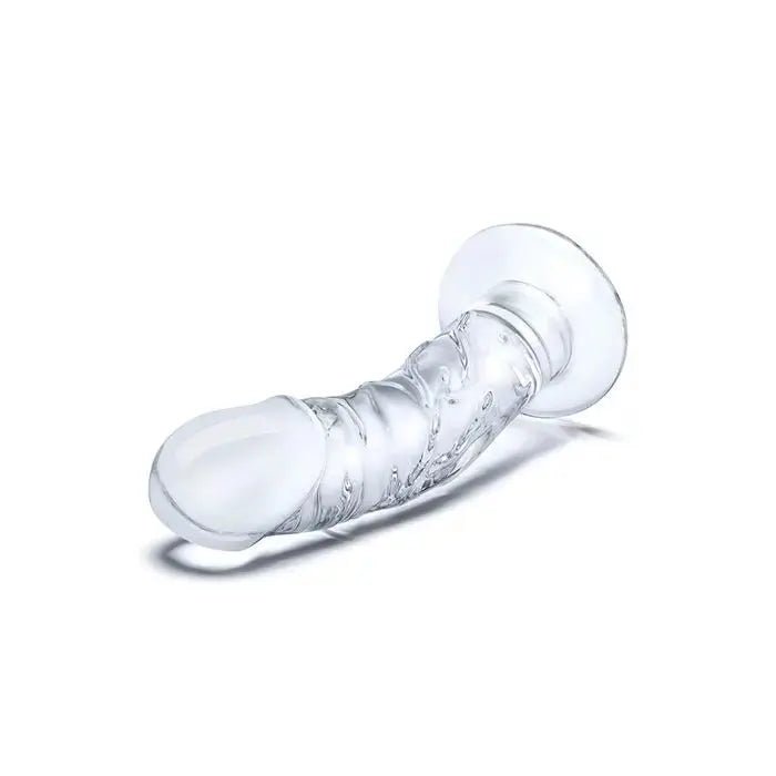 7" Realistic Curved Glass Dildo Glas