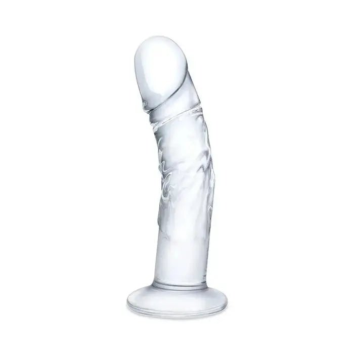 7" Realistic Curved Glass Dildo Glas