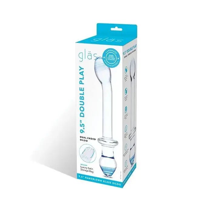 9.5" Double Play Dual Ended Glass Dildo Glas
