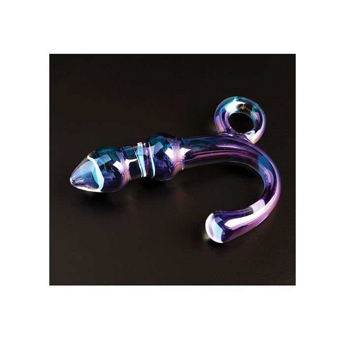 Cristal Orchid Pulse Glass Dildo with Removable Bullet Crystal