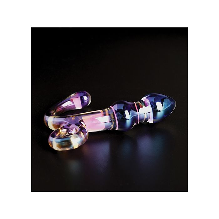 Cristal Orchid Pulse Glass Dildo with Removable Bullet Crystal