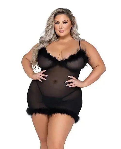Afterhours Maribou & Mesh Chemise Roma Costume