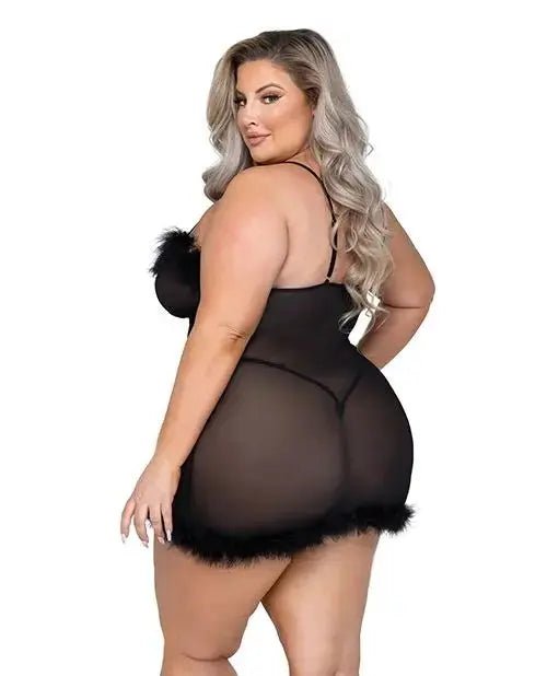 Afterhours Maribou & Mesh Chemise Roma Costume
