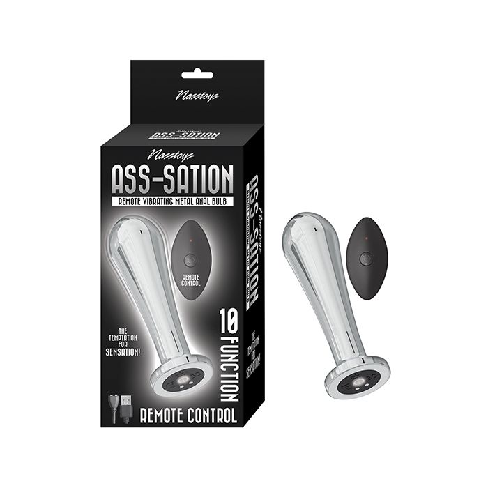 Ass-sation Remote Vibrating Metal Anal Plug Nasstoys
