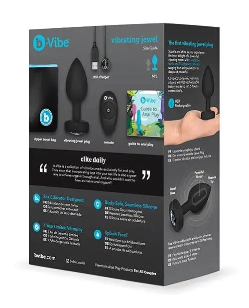 B-Vibe Remote Control Vibrating Jewel Plug (M/L) B-Vibe