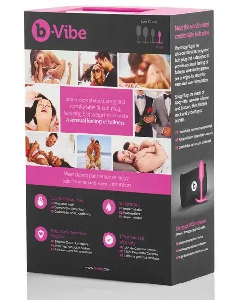 b-Vibe Weighted Snug Plug 1 - 55g Butt Plug B-Vibe