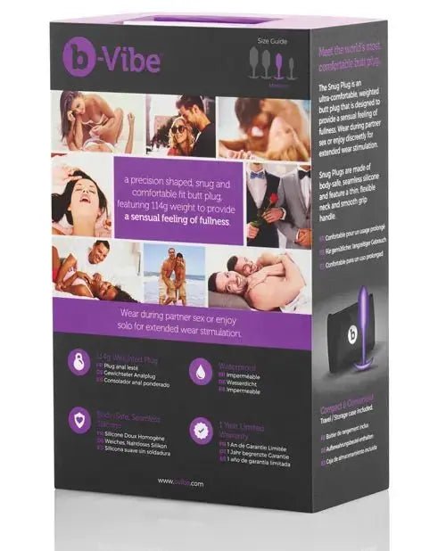 b-Vibe Weighted Snug Plug 2 - 114g Butt Plug B-Vibe