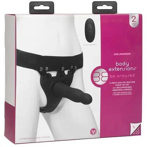 Be Aroused Vibrating 2 Piece Strap On Set Doc Johnson's