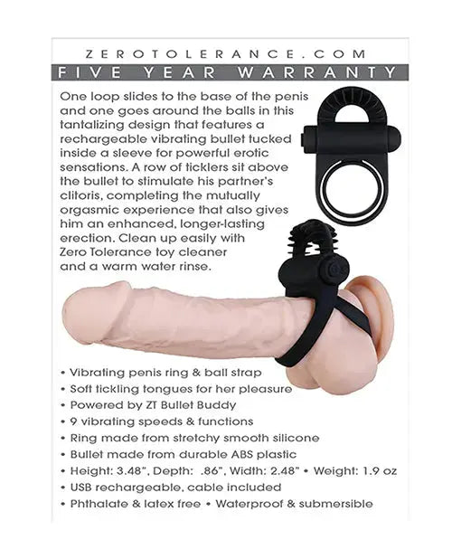 Bell Ringer Cock Ring Zero Tolerance