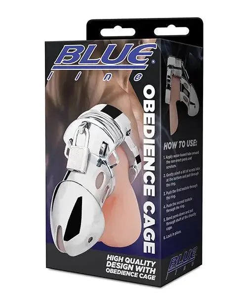 Blue Line Obedience Cage - Cock Cage Blue line