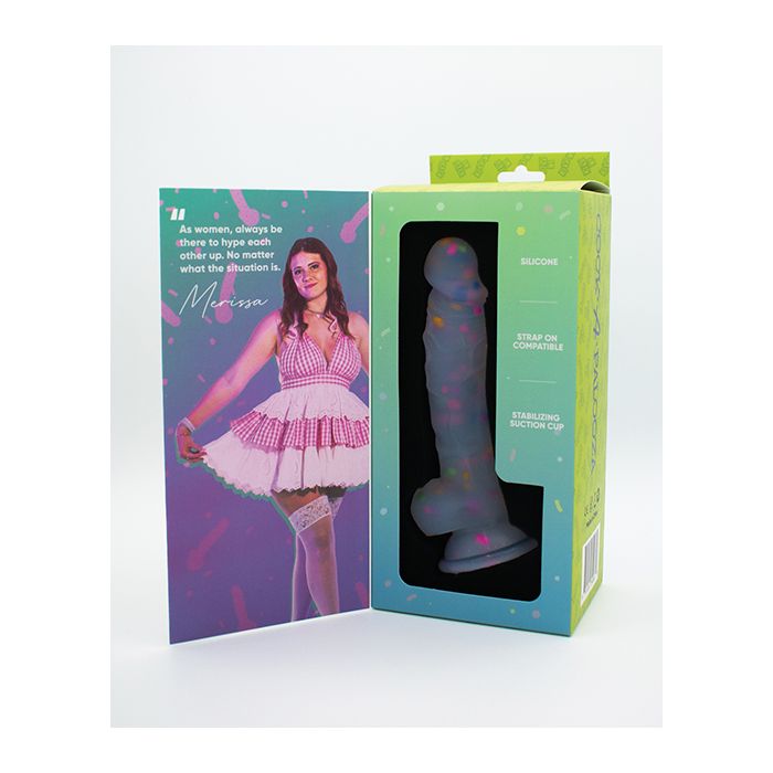 Confetti Silicone Dildo with Suction Cup - Strap on compatible Natalie's Toy Box