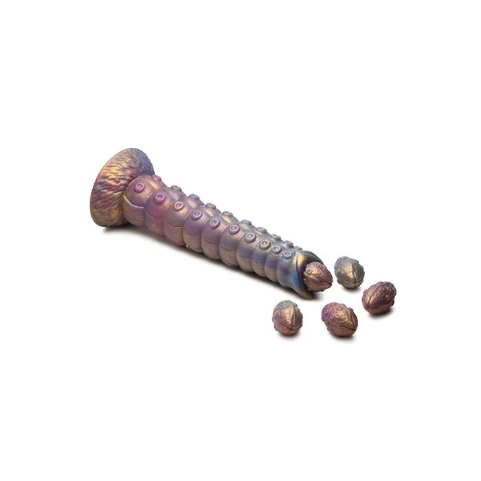 Deep Invader Tentacle Ovipositor Silicone Dildo with Eggs - Creature Dildo Creature Cocks