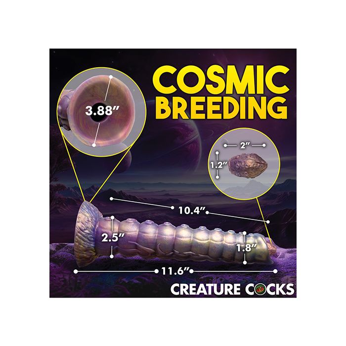 Deep Invader Tentacle Ovipositor Silicone Dildo with Eggs - Creature Dildo Creature Cocks