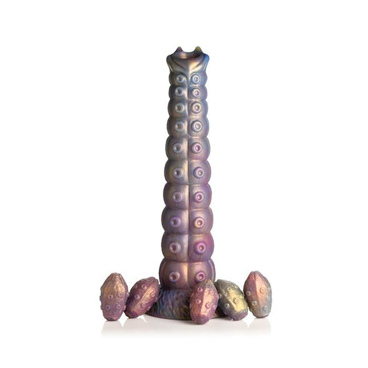 Deep Invader Tentacle Ovipositor Silicone Dildo with Eggs - Creature Dildo Creature Cocks