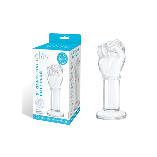 Glas 5" Fist Butt Plug - Glass Butt Plug Glas