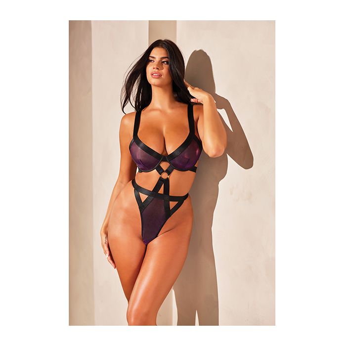 Jade Underwire High Leg Strappy Teddy Oh La La Cheri