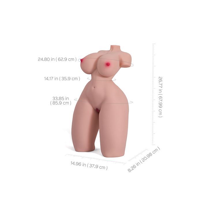 Mara Realistic Chest & Buttocks Adult Torso Sex Doll Honey Play Box