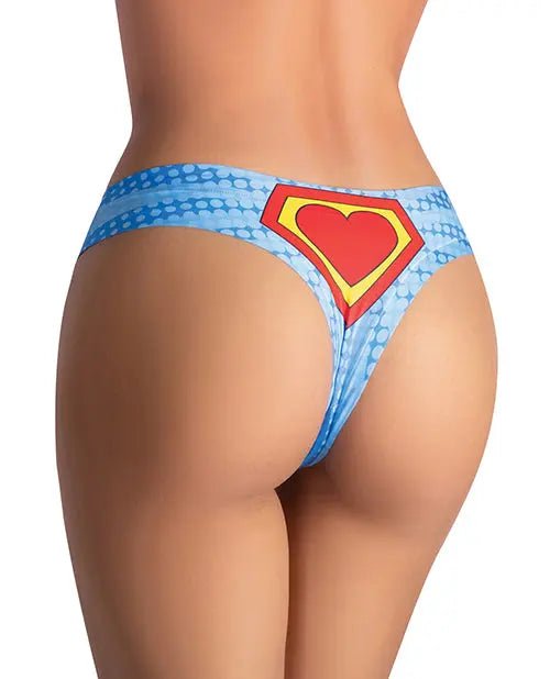 Mememe Comics Wonder Girl Printed Thong - Lingerie Mememe