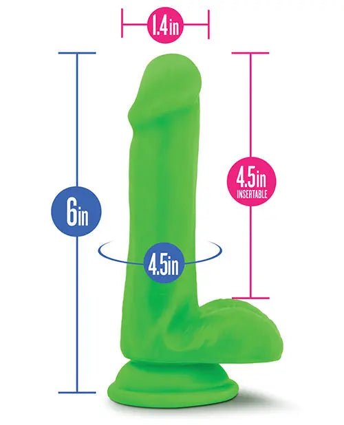 Neo 6" Dual Density Realistic Dildo with Balls Blush