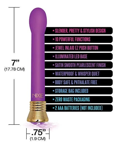 Nixie Mystic Wave Satin Bulb Vibe 10 Function - Vibrator Nixie