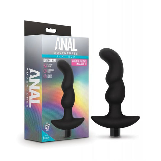 Platinum Silicone Prostate Massager - Vibrating Anal Plug Blush