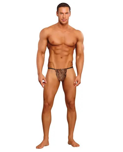 Posing Strap Thong Animal Print Male Power