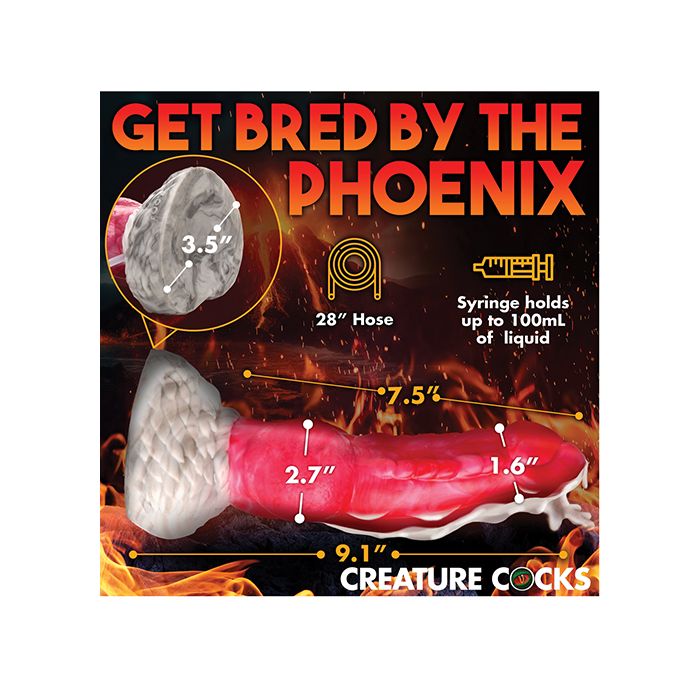 Resurrector Phoenix Squirting Silicone Dildo - Fantasy Dildo Creature Cocks