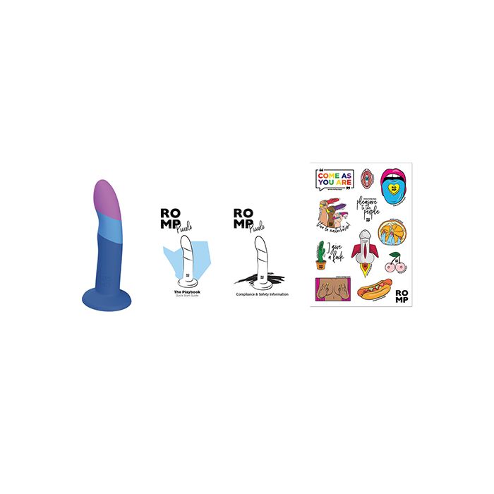 ROMP Piccolo 3 Color Dildo - Strap On Dildo Romp
