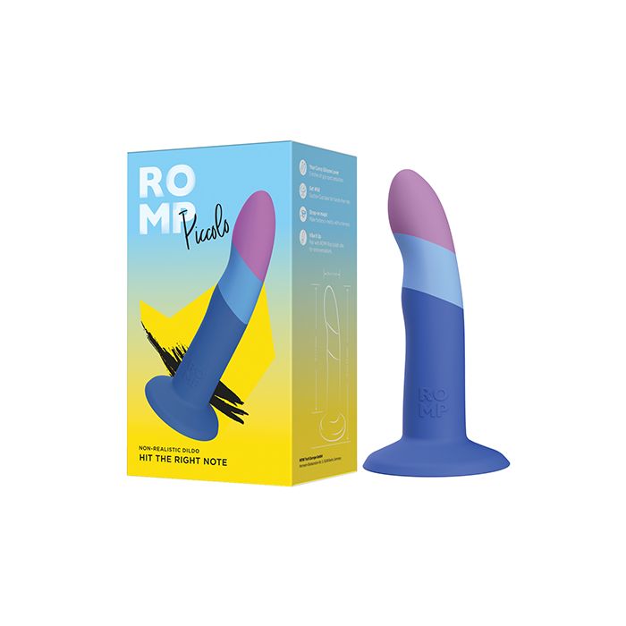 ROMP Piccolo 3 Color Dildo - Strap On Dildo Romp
