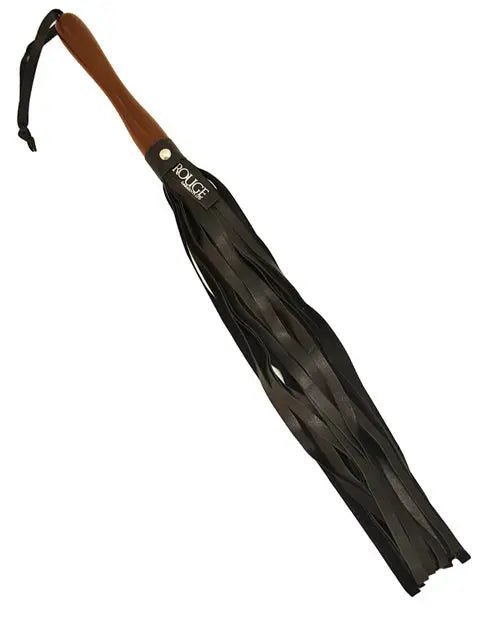 Rouge Leather Flogger with Wooden Handle - Bondage Flogger Rouge