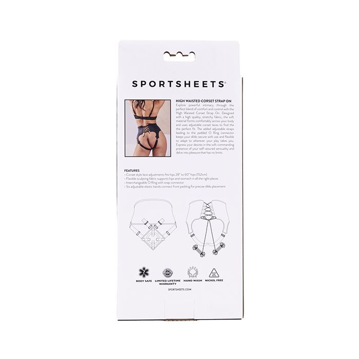 Saffron High Waisted Strap-On Corset - Strap On Harness Sportsheets International