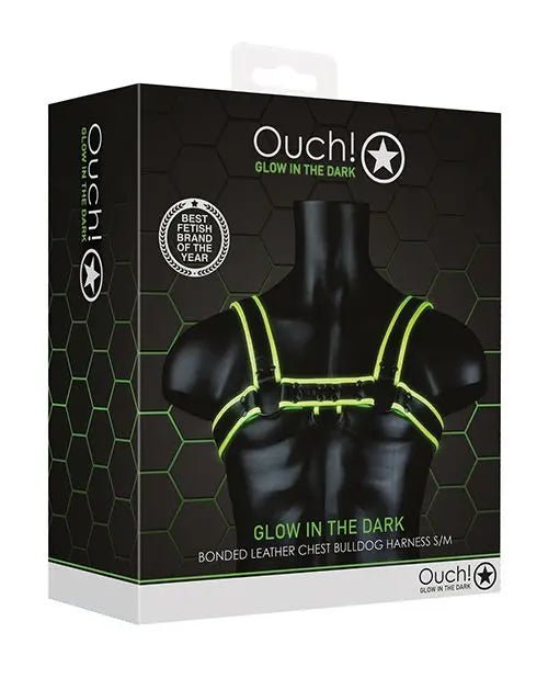 Shots Ouch Chest Bulldog Harness - Glow in the Dark Shots