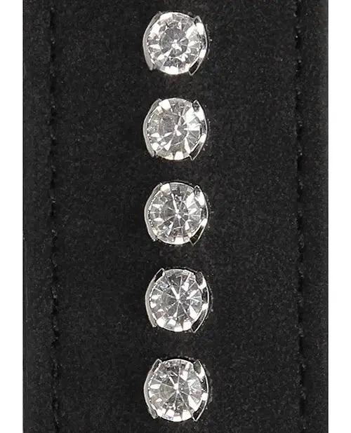 Shots Ouch Diamond Studded Collar with Leash Shots
