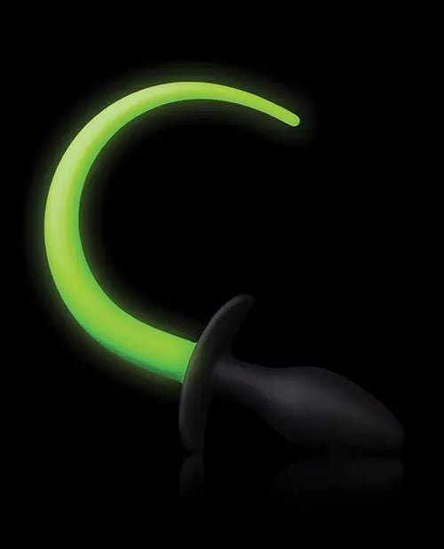 Shots Ouch Puppy Tail Plug - Glow in the Dark Shots