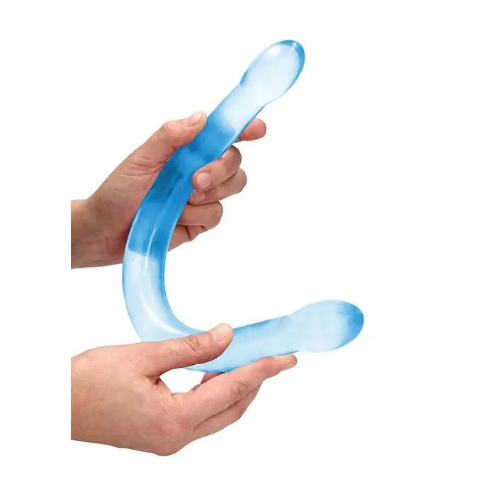 Shots RealRock Crystal Clear 17" Double Headed Dildo RealRock