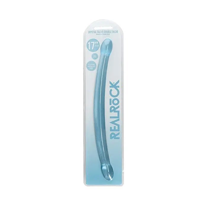 Shots RealRock Crystal Clear 17" Double Headed Dildo RealRock