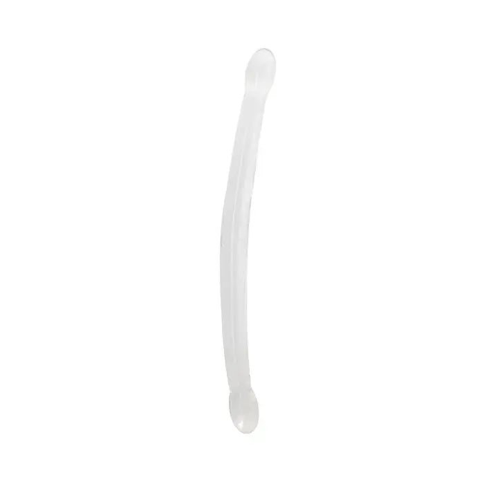 Shots RealRock Crystal Clear 17" Double Headed Dildo RealRock