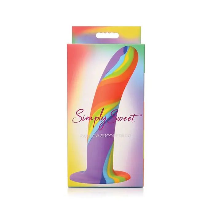 Simply Sweet Silicone Rainbow Dildo Curve Toys