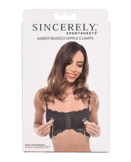 Sincerely Amber Beaded Nipple Clamps Sincerely
