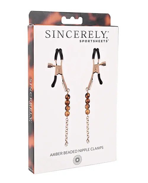 Sincerely Amber Beaded Nipple Clamps Sincerely