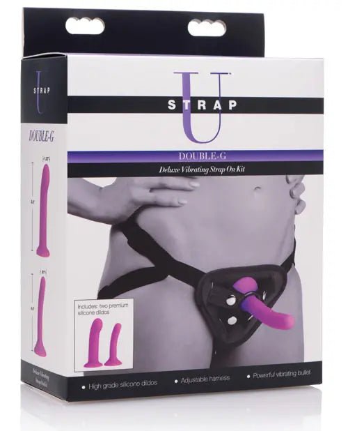 Strap U Double G Deluxe Vibrating Strap-On & Pegging Kit Strap U