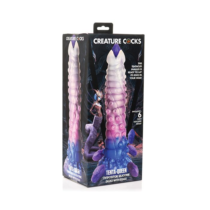 Tenta-Queen Silicone Dildo with Eggs - Fantasy Dildo Creature Cocks